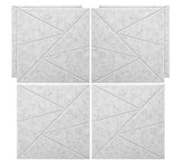 HOMSFOU 6 Pièces Panneaux D'insonorisation Acoustiques Autocollants en Polyester Bruit, Design Moderne, pour Salle de Musique ou Gaming, Coussinets Antibruit Efficaces