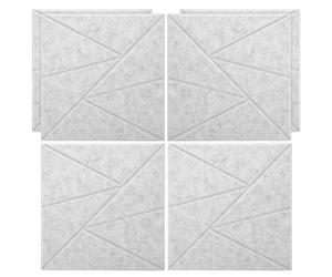 HOMSFOU 6 Pièces Panneaux D'insonorisation Acoustiques Autocollants en Polyester Bruit, Design Moderne, pour Salle de Musique ou Gaming, Coussinets Antibruit Efficaces