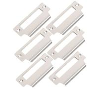 HOMSFOU 6 pièces Plaques de Renfort pour Porte Entrée Acier Inoxydable Cache de Serrure pour Sécurité Renforcée Installation Rapide sans Fraisage Kit de Réparation et Discret
