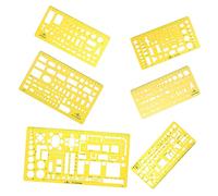HOMSFOU 6 pièces Règles de Dessin Géométriques Gabarits Polyvalents pour Architecture et Écoles Outils de Mesure Pratiques pour et Extérieurs