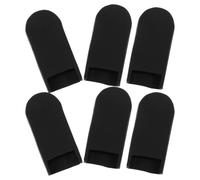 HOMSFOU 6 Pièces Repose-pouce en Silicone Noir pour Saxophone Ténor Coussinet Réutilisable, Protection des Doigts, Pratique et L'enseignement