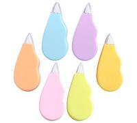 HOMSFOU 6 Pièces Ruban Correcteur Portable Grosse Capacité Plastique | Corriger Écrits et Documents Imprimés, Usage Quotidien, Facile à Utiliser, sans Temps de Séchage, Léger