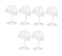 HOMSFOU 6 Pièces Support De Tête De Perruque Porte-manteau Mural Présentoir Support De Perruque De Table Porte-chapeau De Placard Porte-chapeau Mural Bureau De Bébé Blanche Étendoir