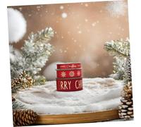HOMSFOU 6 Rouleaux Ruban Organza Rouge Pailleté Large avec Dorure Résistante Ruban Chiffon Transparent pour Noël Décoration Bouquet Fêtes Hivernales