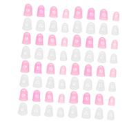HOMSFOU 64 Pièces Silicone Guitar Finger Sleeves Non Slip Breathable Finger Protectors For Guitar Ukulele Bass Beginners Sewing And Embroidery