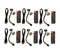 HOMSFOU 6ensembles Adaptateur Pci-e Riser Câble USB Extension De Carte Graphique Connectivité Optimisée Et Transmission De Données Fiable Compatible avec Gpu