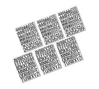 HOMSFOU 6feuilles Autocollantes Lettres Alphabet Adhésives Pour Tableau Affichage Boîte Aux Lettres