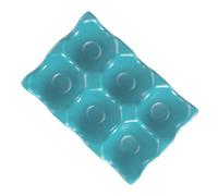 HOMSFOU 6grilles Porte-œufs Céramique Anti-glissant Avec Compartiments Pour Rangement Optimal Réfrigérateur Boîte à Œufs Sky Une Cuisine Moderne Et Organisée