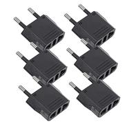 HOMSFOU 6pièces Adaptateur De Prise USA vers Europe Convertisseur De pour Voyage Et Équipements Électriques Jusqu