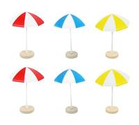 HOMSFOU 6pièces Miniature Parasol De Plage Décorations De Paysage pour Jardins Miniatures pour Projets