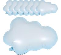 HOMSFOU 8 Ballons en Aluminium Forme Nuage, Couleur Blanche, 30 Cm, Décoration Anniversaire, Mariage et Shower, Ballons Décoratifs Résistants pour Fête et Photobooth