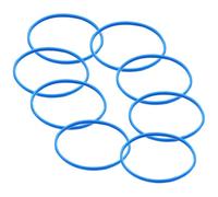 HOMSFOU 8 Pièces Anneau de Grille de Microphone Anneau de Protection du Microphone en Caoutchouc Bleu Accessoire de Rechange Portable Scènes et Interviews