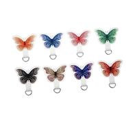 HOMSFOU 8 Pièces Butterfly Phone Tether Tabs For Lanyard Phone Case Replacement Patch Detachable Cartoon Design Secure Card Holder