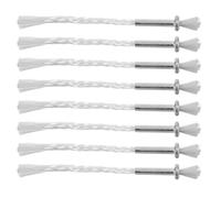 HOMSFOU 8 Pièces Cotton Braided Oil Lamp Wicks Replacement with Metal Tube Holder Fit for Candle Lamps Alcohol Burners Stable and Gentle Light for Worship and Ceremonies