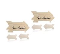 HOMSFOU 8 Pièces Découpes de Flèches en Bois Soi-même pour Loisirs | Surface Lisse, Écriture Facile, Bois Épais Beige, pour Projets Variés et Décoration Artisanale