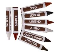 HOMSFOU 8 Pièces Kit de Marqueurs de Réparation pour Meubles en Cire, Stylo Retouche Bois Solide, Accessoires pour Plancher et Meubles en Verre ou Plastique