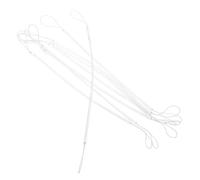 HOMSFOU 8 Pièces Lanière pour Stylet Tirette de câble de loquet de Porte stylos serrures Corde Elastique Corde pour Telephone Portable Corde pour Stylet Corde Anti Perte Plastique Blanche