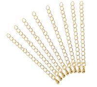 HOMSFOU 8 pièces Rallonges de Chaînes Or Extension pour Bracelets et Colliers DIY Lot de Totale Accessoires de Bijoux Polyvalents
