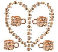HOMSFOU 80 Pièces Accessoires de couvre-chefs perlé breloques pour bracelets filles bijoux charmes bracelet petites breloques pendentifs breloques de mode alliage Golden