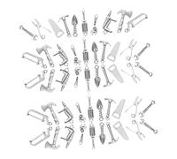 HOMSFOU 80 Pièces Pendentifs Alliage Mini Outils de Bijoux Charms pour Création de Colliers Bracelets Accessoires de Scrapbooking et Décoration de Clés