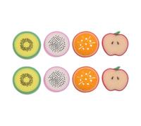 HOMSFOU 8pcs Éponge de Bain pour Garçon et Filles de Fruits, Éponge de Mignonne en Pu, Nettoyage Doux Routine Quotidienne