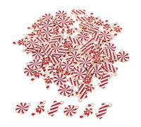 HOMSFOU 90 Pièces Pendentifs Mini Noël Alliage Charms Diy pour Fabrication de Bijoux Accessoires Créatifs pour Colliers et Décorations de Noël