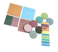 HOMSFOU 900 Pièces Marqueurs de Lecture Autocollants Transparent Pet Stickers Pratiques pour Bureau et Étudiants Indices Écrits Ronds Carrés