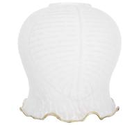 HOMSFOU Abat-jour en verre blanc Lys Abat-jour tulipe Couvercles de lumière fleurs de rechange Abat-jour de suspension E27 pour lampadaire de chevet