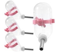 HOMSFOU Abreuvoir Automatique pour Petits Animaux en Acier Inoxydable 60ml Bille Anti-Fuite et Fixation Solide pour Cage, Lot de 4 Bouteilles d'eau pour Hamster