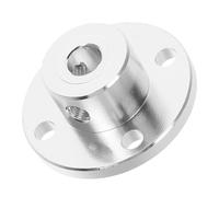 HOMSFOU Accouplement à Bride Rigide, Coupleur Arbre en Alliage D'aluminium Argenté, Usinage de Précision, Transmission Stable, pour Moteur Rc et Projets Industriels DIY