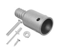 HOMSFOU Adaptateur d'Extension pour Balai à Franges Fileté en Alliage Métallique Compatible Manches Diamètre 22 MM Kit 5 Pièces Argenté Connecteur Robuste pour Nettoyage Domestique et