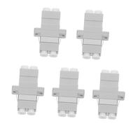 HOMSFOU Adaptateur Fibre Optique LC Duo Coupleur pour Réseau, Connecteur Fibre Optique Simplex 5 Pièces pour Centre De Données Et Communications, Plastique Gris Solide