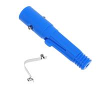 HOMSFOU Adaptateur pour Manche à Balai en Aluminium, Embout Fileté Bleu Ressort, Accessoire de Rallonge Télescopique Compatible, Fourniture pour Nettoyage Ménager et Professionnel, Pièce