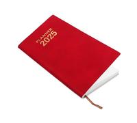 HOMSFOU Agenda Journal de Voyage Jours Planificateur Cuir Rouge Notepad Académique pour et Organisation de Tâches