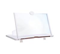 HOMSFOU Agrandisseur D’Écran pour Téléphone Portable, Support Réglable en ABS Blanc, Angle de Vision Ajustable et Léger, pour Lire et Jouer