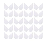 HOMSFOU Ailes d'ange Décoratives Paillettes 30 Pièces pour Loisirs Créatifs, Accessoire Blanc Petit Format pour Décoration Gâteau, Fête d'anniversaire et Noël