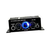 HOMSFOU Amplificateur Audio Numérique Mini Stéréo Canaux avec Basses Et Aigus Amplificateur Compact pour TV Voiture Et Pc