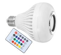 HOMSFOU Ampoule LED Haut-parleur sans Fil 12w E27 Rgb Multicolore Dimmable, Technologie sans Fil 4.0, Éclairage Coloré Synchronisé Musique, Maison et Intérieur