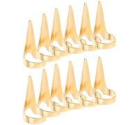 HOMSFOU Anneaux de Séparation de Cheveux Dorés 10 Pcs, Outils de Tressage en Alliage de Zinc pour Doigts, Accessoire Coiffure Pratique pour Mèches, Tresses et Coloration, Usage