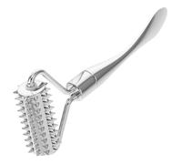 HOMSFOU Applicateur de Crème Yeux Rouleau en Acier Inoxydable Argenté, Mini Outil de Massage Facial Portable pour Soin Peau et Relaxation Musculaire, Massage Contour des Yeux et Visage