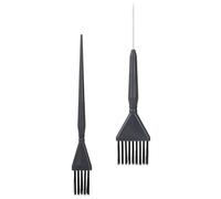 HOMSFOU Applicateur de Teinture Capillaire 2 Pièces Pinceaux de Taille Grosse et Petite en Polypropylène et Acier Inoxydable, Kit Professionnel pour Coloration, Mélange et Décoloration,