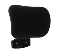 HOMSFOU Appui-tête pour Chaise de Bureau Réglable en Angle Coussin Cervical en Plastique et Tissu Noir, Accessoire Rehausseur de Hauteur pour Bureau et Salle D'étude