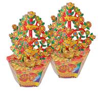 HOMSFOU Arbre à Argent des Ancêtres pour Festival De Banque Sacrificiels Et Funéraires Arbre à Argent Fantôme pour Cérémonie