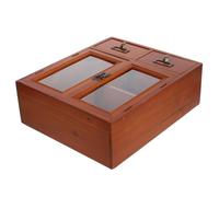 HOMSFOU Armoire Murale Vintage en Bois Double Porte, Petit Meuble de Rangement Multifonction pour Chambre, Salon ou Cave à Vin, Design Rustique, 1 Pièce, Armoire Basse Compacte