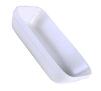 HOMSFOU Assiette Rectangulaire en Céramique Blanche Surface Lisse et Design Simple, pour Dessert, Fruits et Snacks Café ou Restaurant Réutilisable