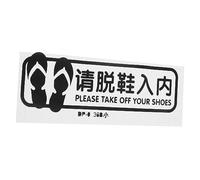 HOMSFOU Autocollant de sol « Please Take Off Your Shoes » - Simple et durable - Pour entrée, salle de sport, yoga, salle de danse, application facile