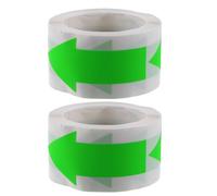 HOMSFOU Autocollants Flèches Fluorescents Vertes 7×3 CM 300 Pièces Étiquettes Adhésives de Scellage d'Emballage Mini Autocollants Décoratifs pour Enveloppes Présents et Bureau