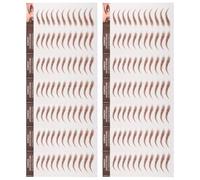 HOMSFOU Autocollants pour Sourcils Waterproof Effet 6d Réaliste, 12 Feuilles Marron pour Maquillage Naturel, Modelage Rapide des Sourcils, Peeling Facile et Tenue Solide, Beauté Yeux