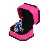 HOMSFOU Bague Flacon D'arôme en Alliage Plaqué Bleu, Anneau Aromatique Résistant, Style Thaïlandais, Bijou pour Femmes, Accessoire Festif et Élégant pour Soirées et Occasions Spéciales