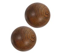 HOMSFOU Balles de Massage en Bois Rouge 5 Cm - 2 Pièces - Boules de Massage Mains, Sphères de Fitness pour Exercices de Santé, Relaxation et Stimulation des Points D’acupuncture